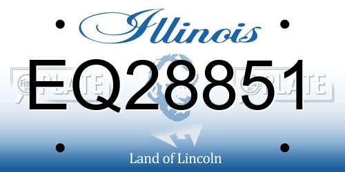 EQ28851 Illinois License Plate