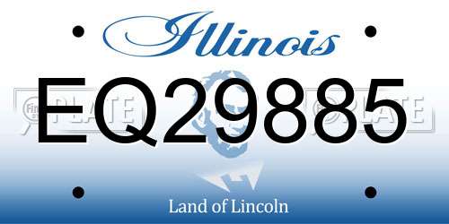 EQ29885 Illinois License Plate