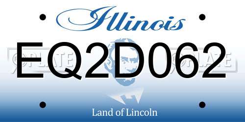 EQ2D062 Illinois License Plate