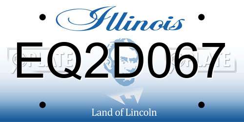 EQ2D067 Illinois License Plate