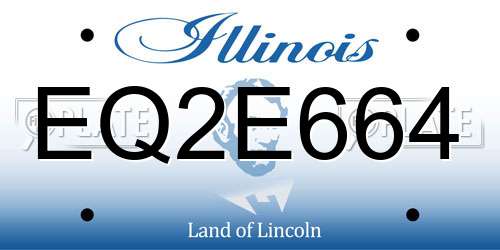 EQ2E664 Illinois License Plate