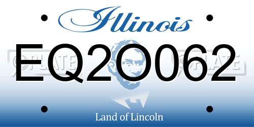 EQ2O062 Illinois License Plate