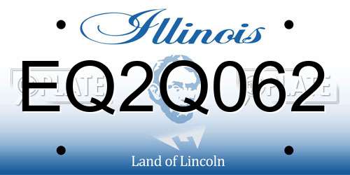 EQ2Q062 Illinois License Plate