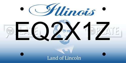 EQ2X1Z Illinois License Plate