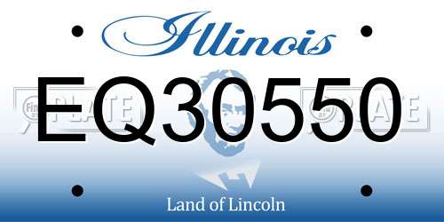 EQ30550 Illinois License Plate