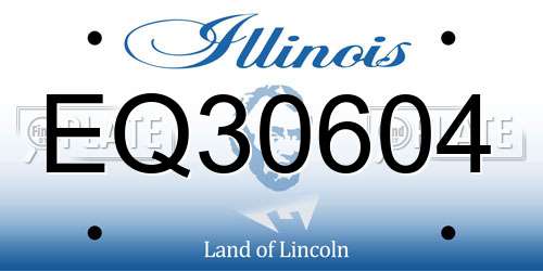 EQ30604 Illinois License Plate