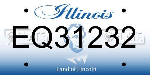 EQ31232 Illinois License Plate