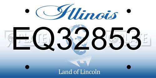 EQ32853 Illinois License Plate