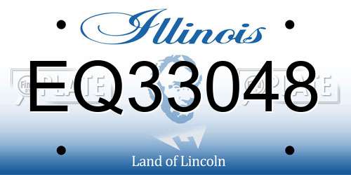 EQ33048 Illinois License Plate
