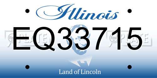 EQ33715 Illinois License Plate