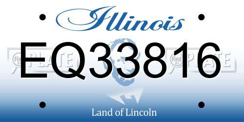 EQ33816 Illinois License Plate