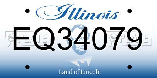 EQ34079 Illinois License Plate