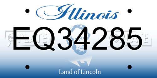 EQ34285 Illinois License Plate