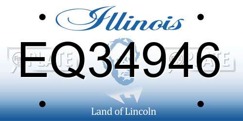 EQ34946 Illinois License Plate