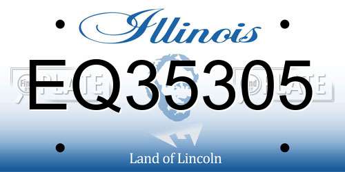 EQ35305 Illinois License Plate