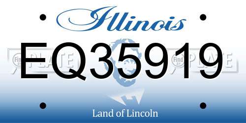 EQ35919 Illinois License Plate