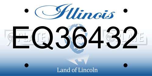 EQ36432 Illinois License Plate