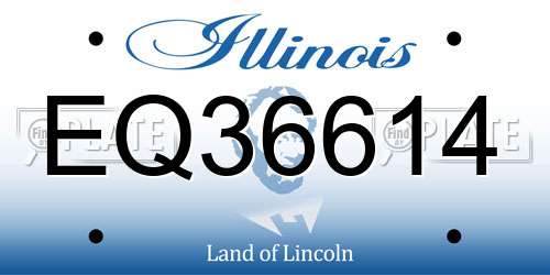 EQ36614 Illinois License Plate