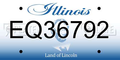 EQ36792 Illinois License Plate