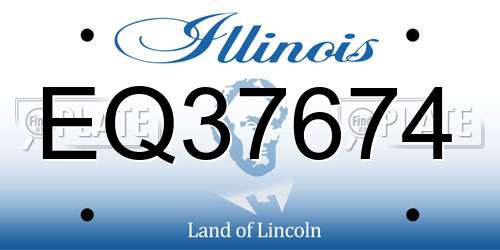 EQ37674 Illinois License Plate