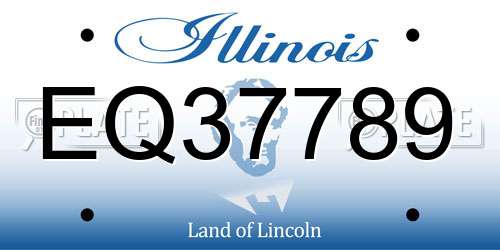 EQ37789 Illinois License Plate
