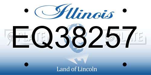 EQ38257 Illinois License Plate