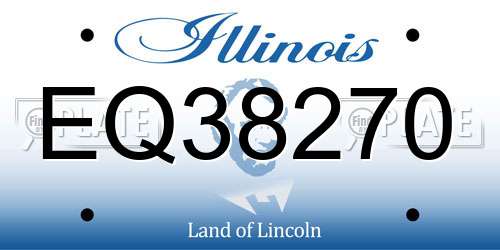 EQ38270 Illinois License Plate