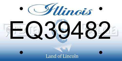 EQ39482 Illinois License Plate