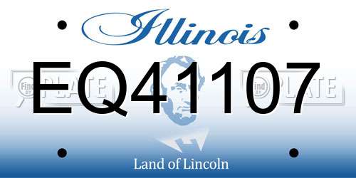 EQ41107 Illinois License Plate