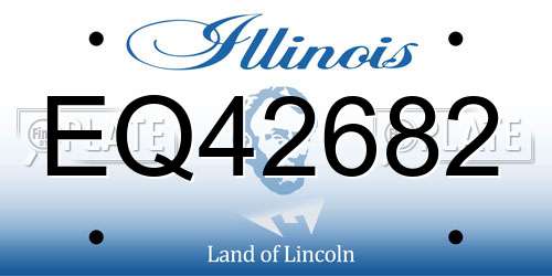 EQ42682 Illinois License Plate