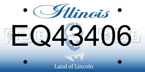 EQ43406 Illinois License Plate