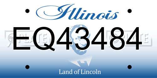 EQ43484 Illinois License Plate