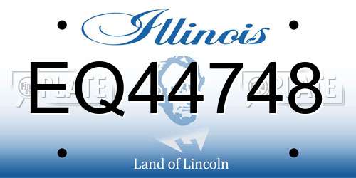 EQ44748 Illinois License Plate