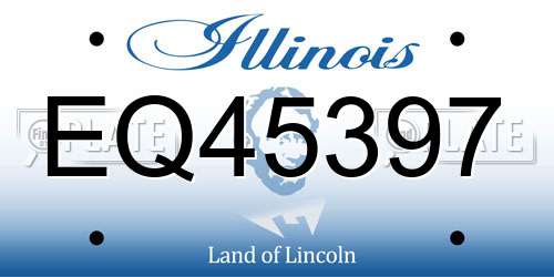 EQ45397 Illinois License Plate