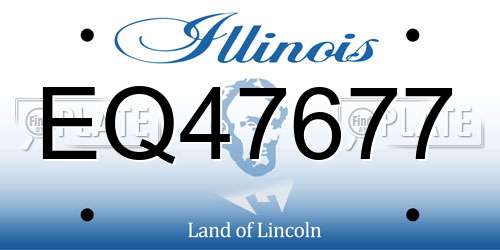 EQ47677 Illinois License Plate