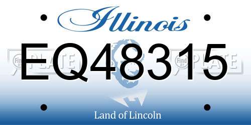 EQ48315 Illinois License Plate