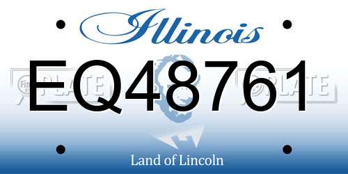 EQ48761 Illinois License Plate