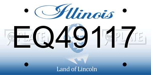 EQ49117 Illinois License Plate