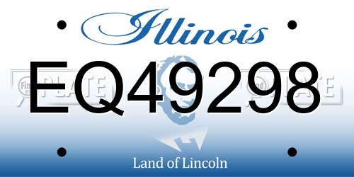EQ49298 Illinois License Plate