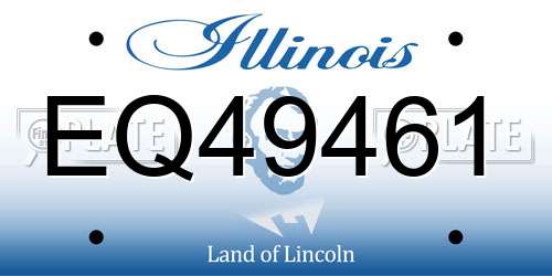 EQ49461 Illinois License Plate