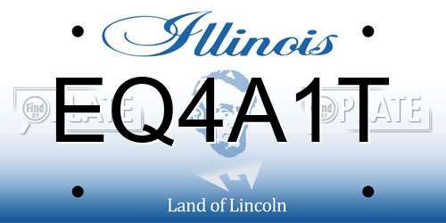 EQ4A1T Illinois License Plate