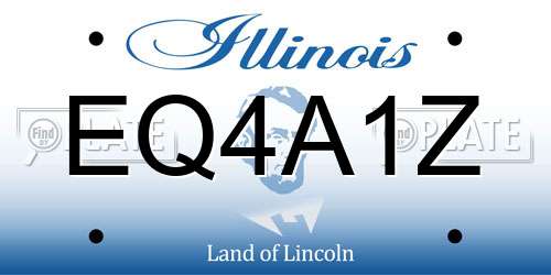 EQ4A1Z Illinois License Plate