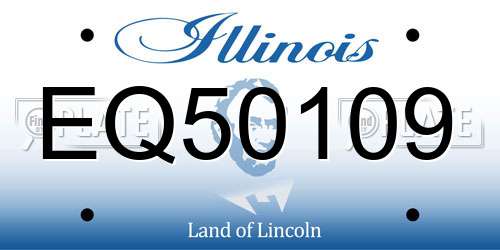EQ50109 Illinois License Plate