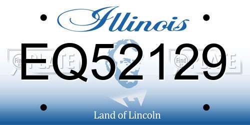 EQ52129 Illinois License Plate