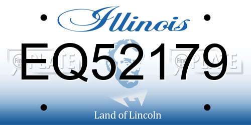 EQ52179 Illinois License Plate