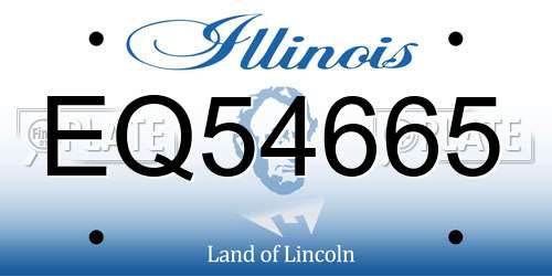 EQ54665 Illinois License Plate