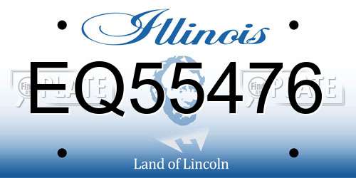 EQ55476 Illinois License Plate