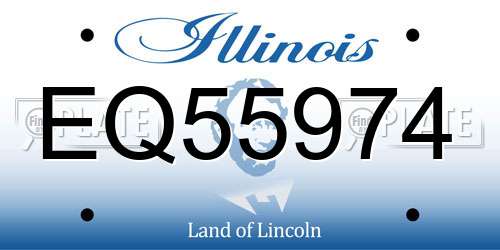 EQ55974 Illinois License Plate