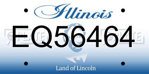 EQ56464 Illinois License Plate