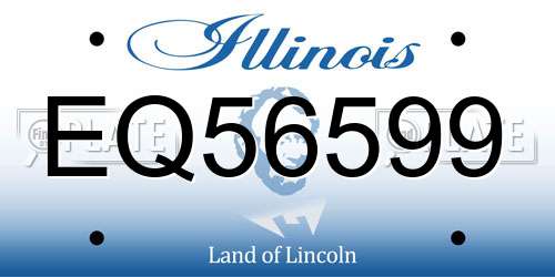 EQ56599 Illinois License Plate